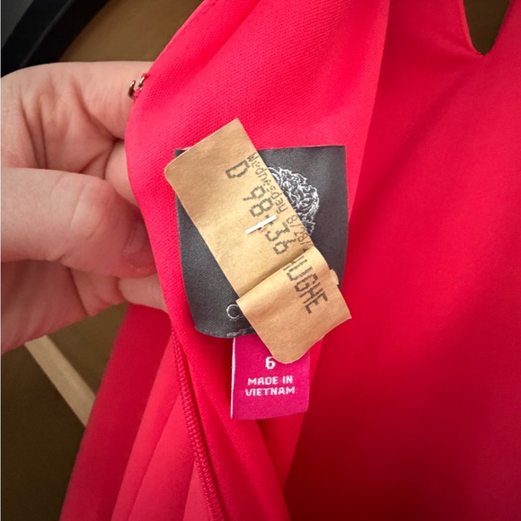 Vince Camuto• | Layered High-Low Dress| Med Pink | Size 6 - Picture 10 of 13